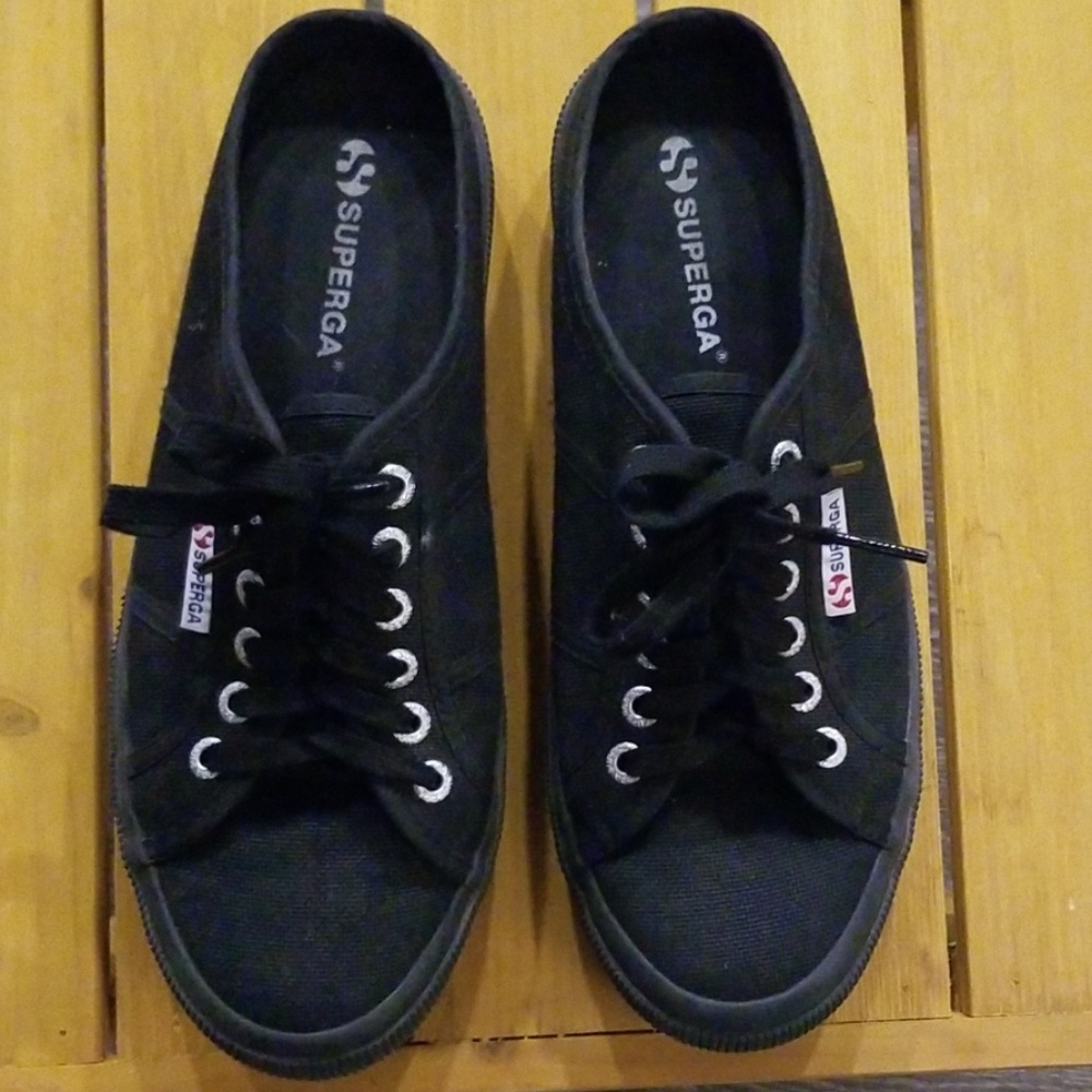 Superga tie slip on shoes